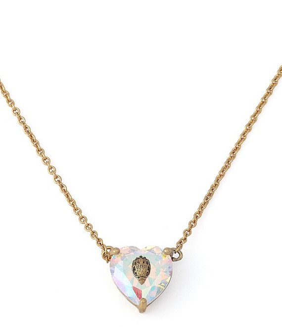 Kurt Geiger London Signature Eagle Heart Gem Short Pendant Necklace