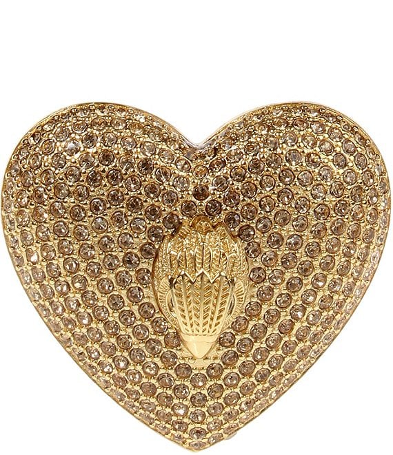 Kurt Geiger London Signature Eagle Pave Heart Brooch | Dillard's