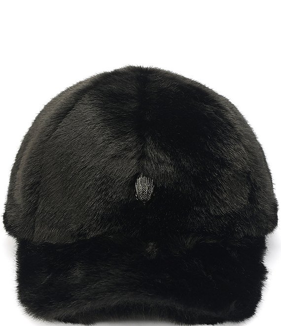 Kurt Geiger London Solid Mink Faux Fur Baseball Cap