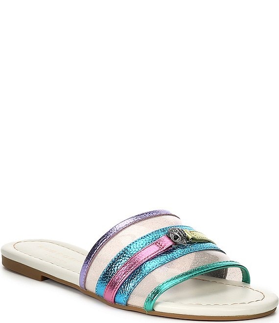 Kurt Geiger London Southbank Metallic Flat Sandals | Dillard's