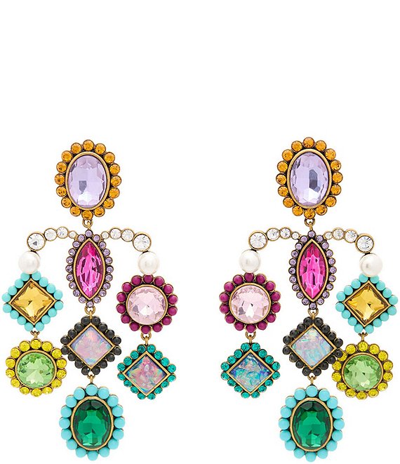 Kurt Geiger London Statement Vintage Gem Chandelier Earrings