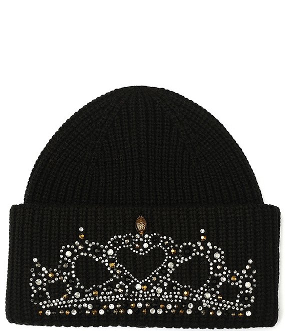 Kurt Geiger London Tiara Beaded Knit Beanie