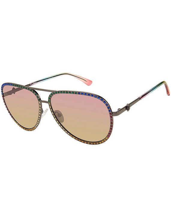 Rainbow mirrored aviator sunglasses online