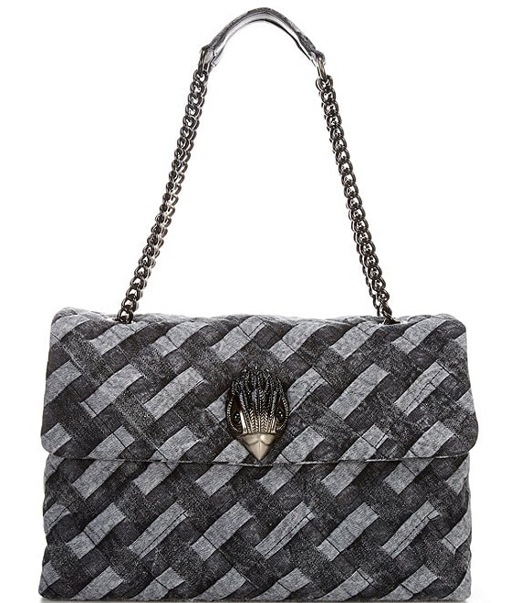 Kurt Geiger London XXL Black Denim Quilted Crossbody Bag | Dillard's