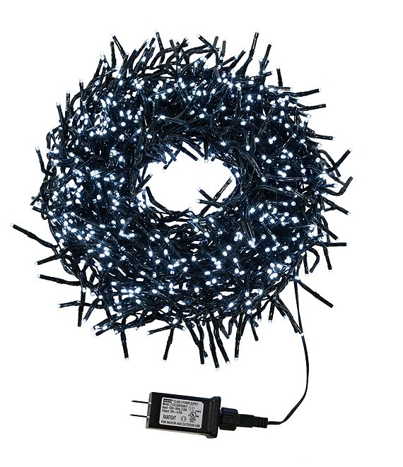 Kurt S. Adler CUL1000-Light 33-Foot Cluster Light Set with 3MM LED Bulbs, Cool White - Image 1