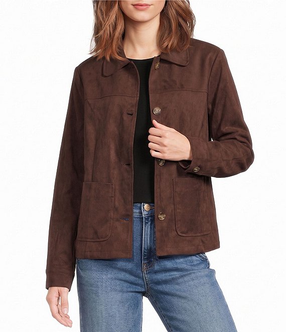 KUT from the Kloth Dakota Button Front Point Collar Long Sleeve Jacket