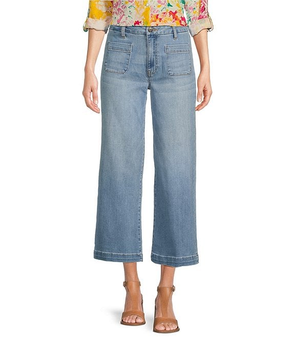 KUT from the Kloth Stretch Denim High Rise Wide Leg Jeans | Dillard's