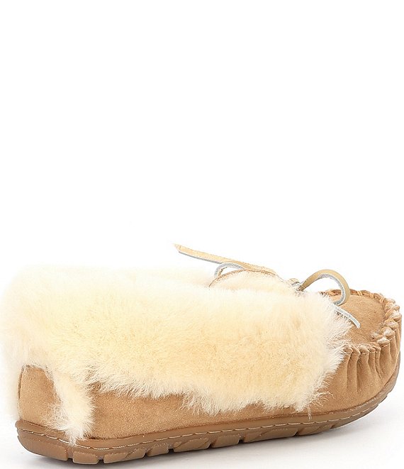 L.L.Bean Wicked Good Shearling Moccasin Slippers | Dillard display picture 2