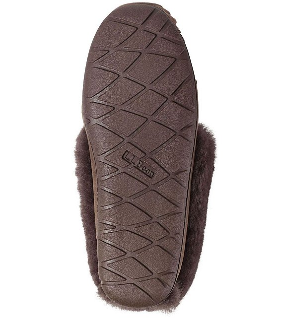 L.L.Bean Wicked Good Shearling Moccasin Slippers | Dillard display picture 1