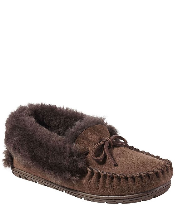 Wicked Good Shearling Moccasin Slippers