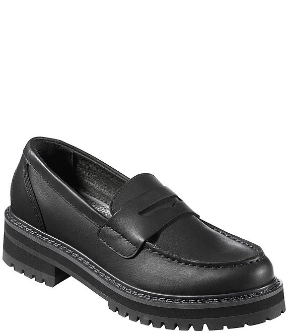 L.L.Bean Camden Hill Penny Suede Lugged Penny Loafers | Dillard's