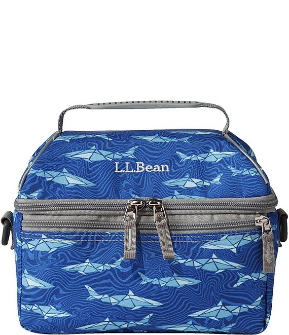 L.L.Bean Flip-Top Regatta Blue Geo Shark Print Lunch Box | Dillard's