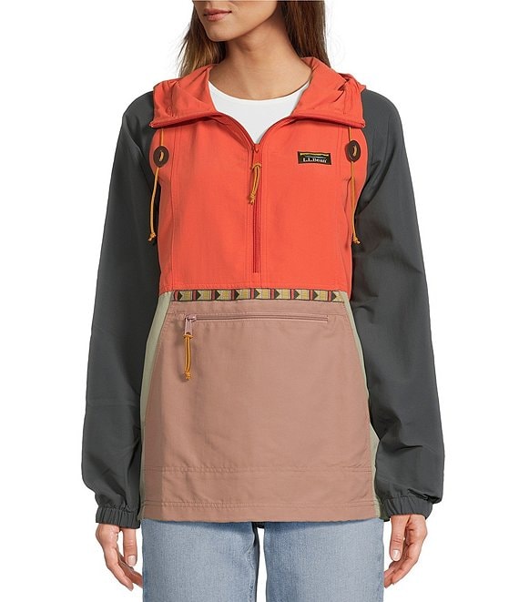 L.L. Bean Mountain Classic Anorak Women s Burnt Sienna Mauve Taupe M