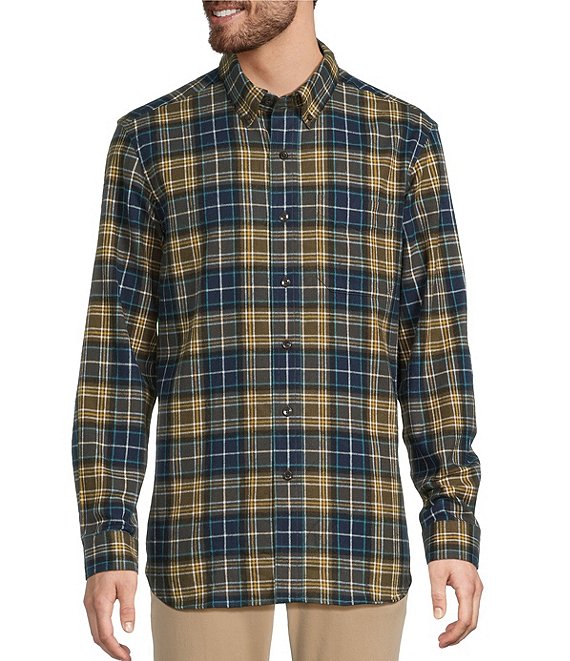 L.L.Bean Scotch Flannel Long Sleeve Woven Shirt, Blue MacKellar - Image 1