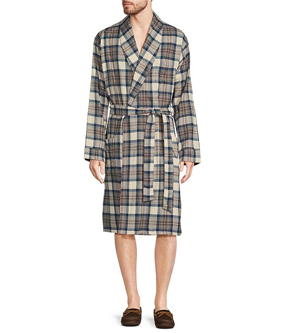 L.L.Bean Scotch Plaid Portuguese Flannel Robe