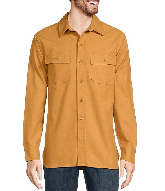 L.L.Bean Solid Chamois Long Sleeve Woven Shirt | Dillard's