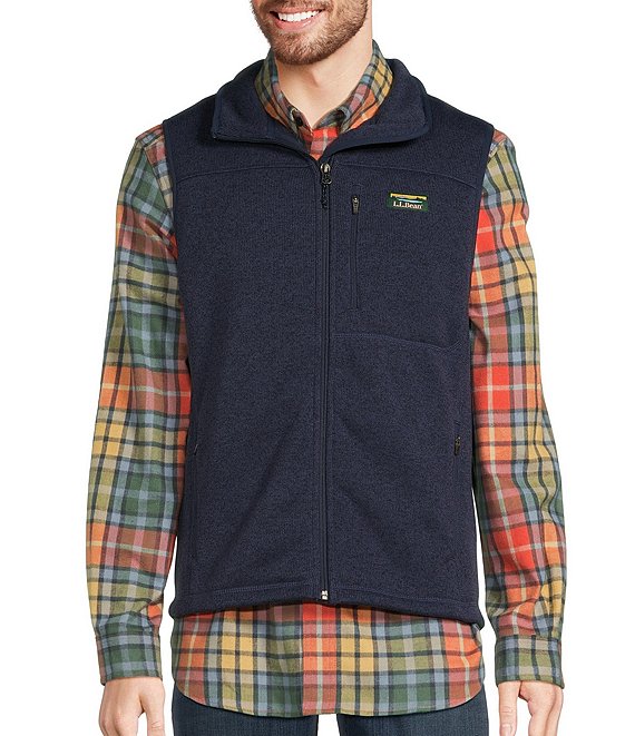 L.L.Bean Sweater Fleece Full Zip Jacket Men's Clothing Bright Navy : XL