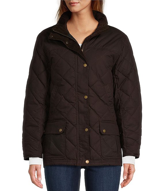 L.L.Bean® Upcountry Quilted Waxed-Cotton Down Waterproof Jacket | Dillard's