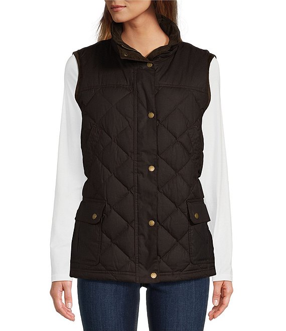 L.L.Bean® Upcountry Waxed-Cotton Waterproof Down Vest | Dillard's