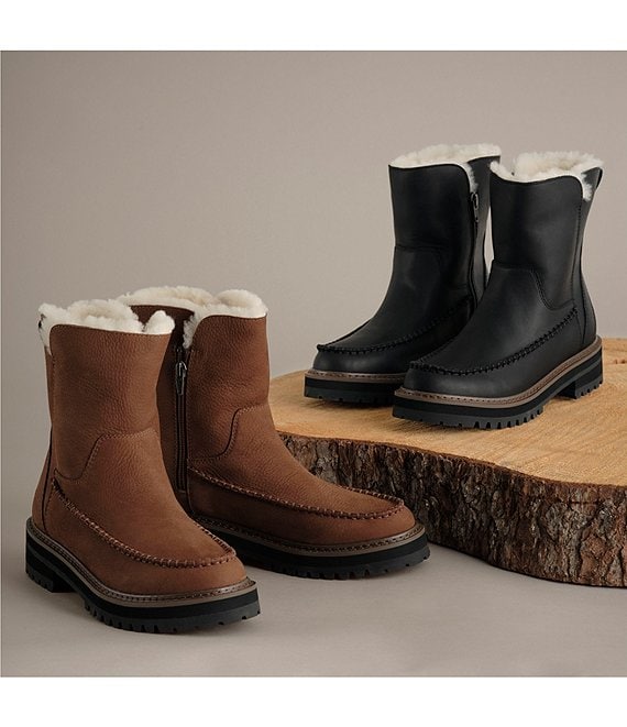 L.L.Bean Women's Camden Hill Water-Resistant Leather Moto Boots