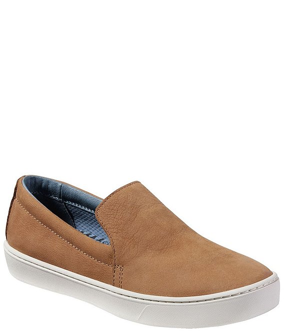 L.L.Bean Women's Eco Bay Leather Slip On Sneakers | Dillard's