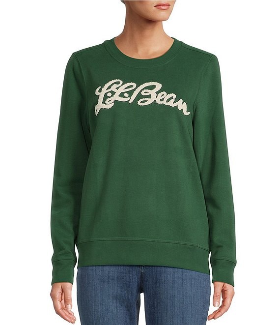 L.L.Bean 1912 Soft Cozy Crew Neck Logo Detail Sweat Shirt