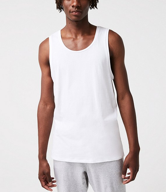 Color:White - Image 1 - Cotton Jersey Tank Top 3-Pack