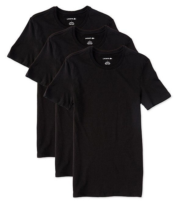 Lacoste Crew Neck Slim Fit Essential T-Shirts 3-Pack | Dillard's