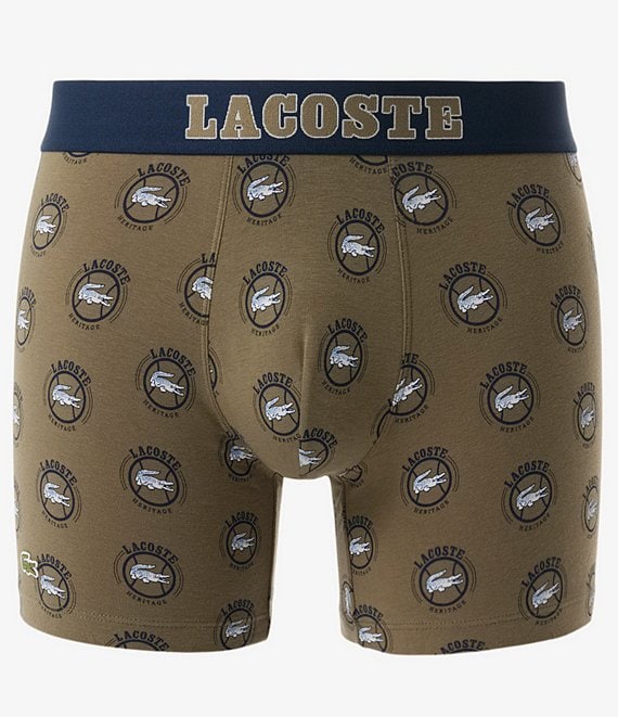 Lacoste Crocodile Printed Stretch Jersey 5#double; Boxer Briefs