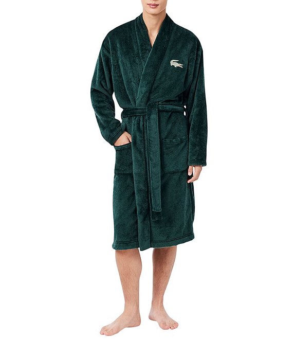 Lacoste Embroidered Logo Plush Robe