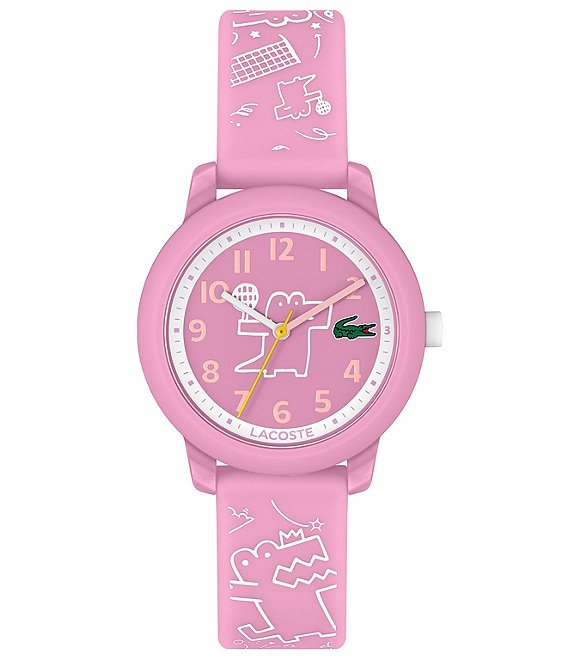 Lacoste Kid's 12.12 Analog Pink Silicone Strap Watch 