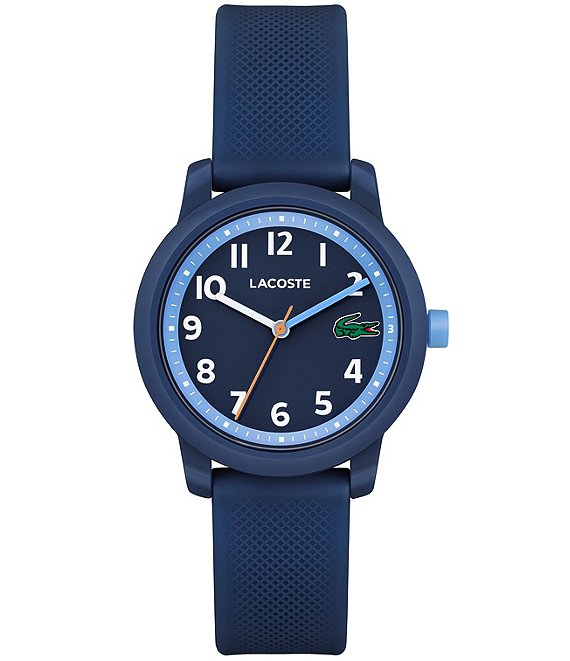 Color:Navy - Image 1 - Kid's 12.12 Three-Hand Light Navy Silicone Strap Watch