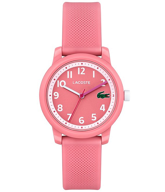 Color:Pink - Image 1 - Kid's 12.12 Three-Hand Pink Silicone Strap Watch
