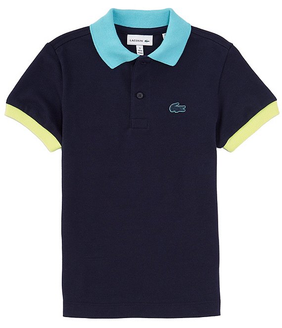 Lacoste Little Boys 2T-6T Short-Sleeve Contrast-Collar Polo Shirt