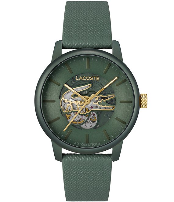 Lacoste watch leather online