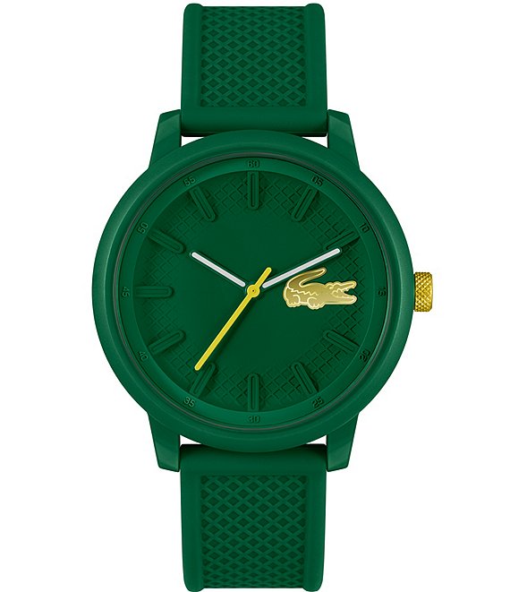 Lacoste Men's 12.12 Hero Analog Green Silicone Strap Watch | Dillard's