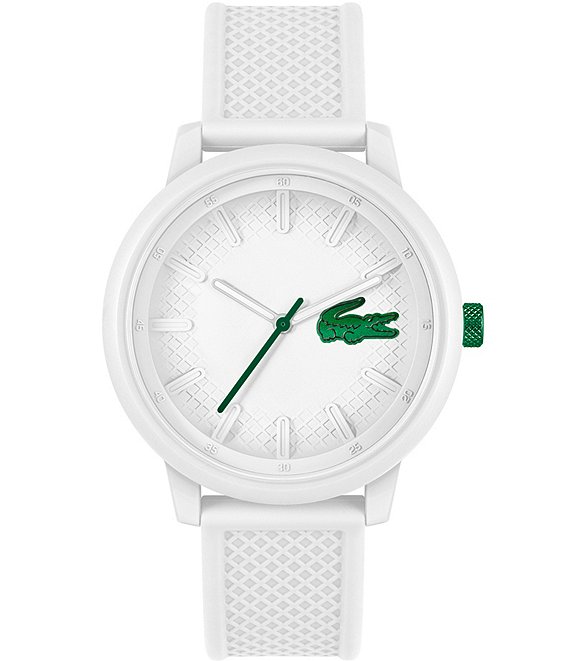Lacoste Men's 12.12 Hero Analog White Silicone Strap Watch | Dillard's