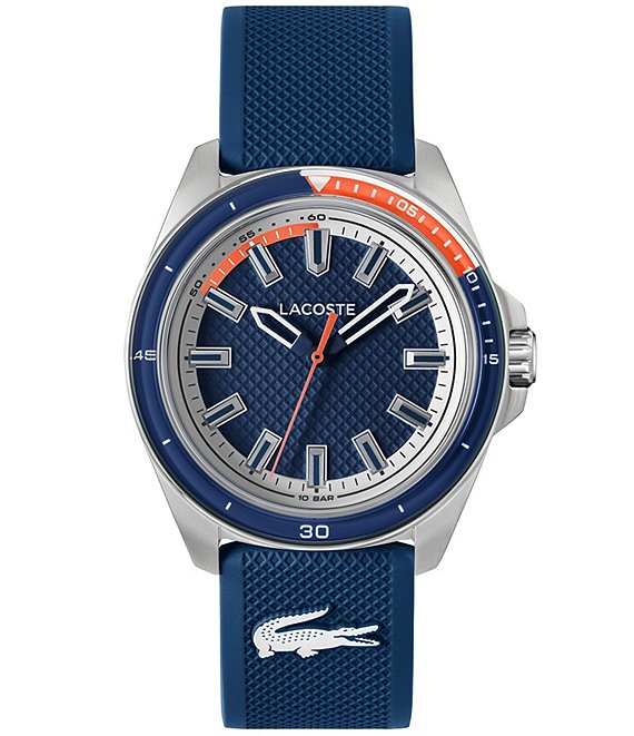 Lacoste Men's Capbreton Three Hand Navy Silicone Strap Watch