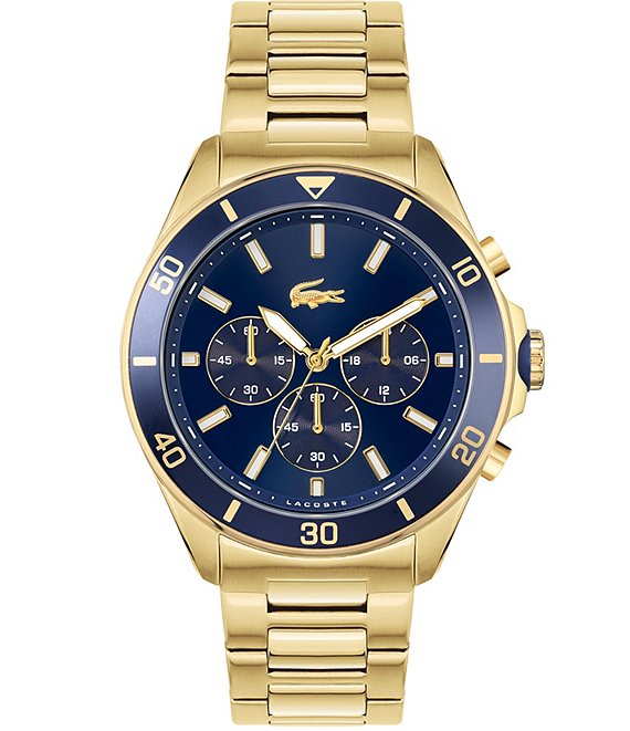 Gold chronograph watch mens hot sale