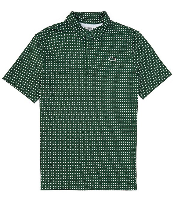 Lacoste Performance Stretch Golf Ball Printed Short Sleeve Polo Shirt