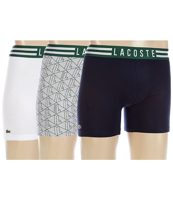 Lacoste Men's Crocodile Waist Short Stretch Cotton Boxer Brief 3