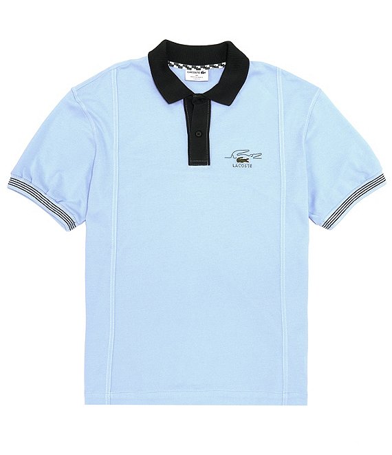 Lacoste Two-Tone Pique Short Sleeve Polo Shirt | Dillard's