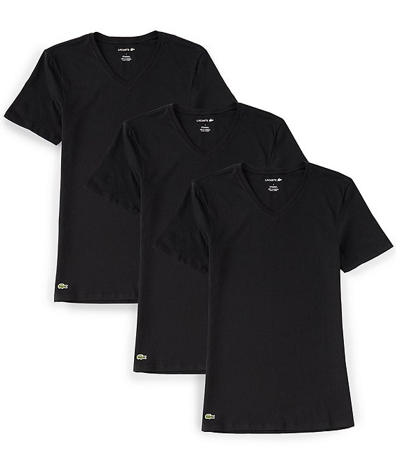 Color:Black - Image 1 - V-Neck Essential T-Shirt 3-Pack