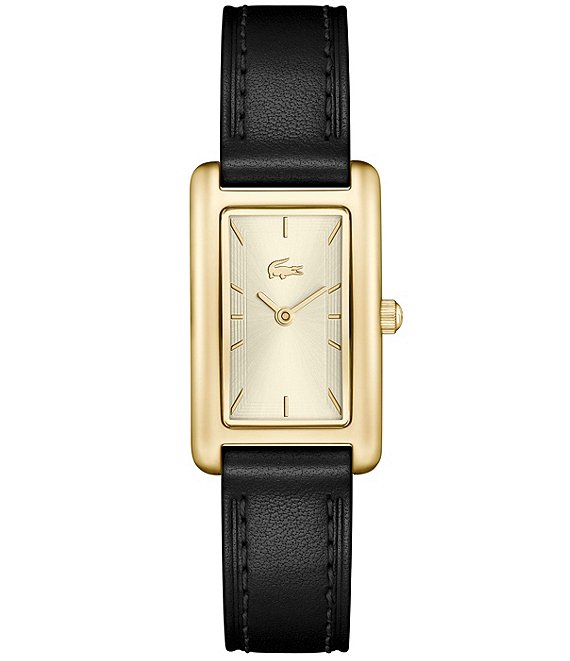 Lacoste Women's Croisette Quartz Two Hand Leather Strap Watch