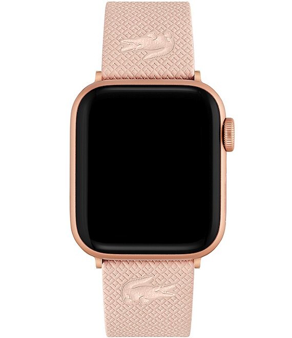 Color:Pink - Image 1 - Women's Embossed Pink Leather 38/40mm Strap for Apple Watch®