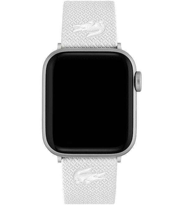 Color:White - Image 1 - Women's Embossed White Leather 38/40mm Strap for Apple Watch®