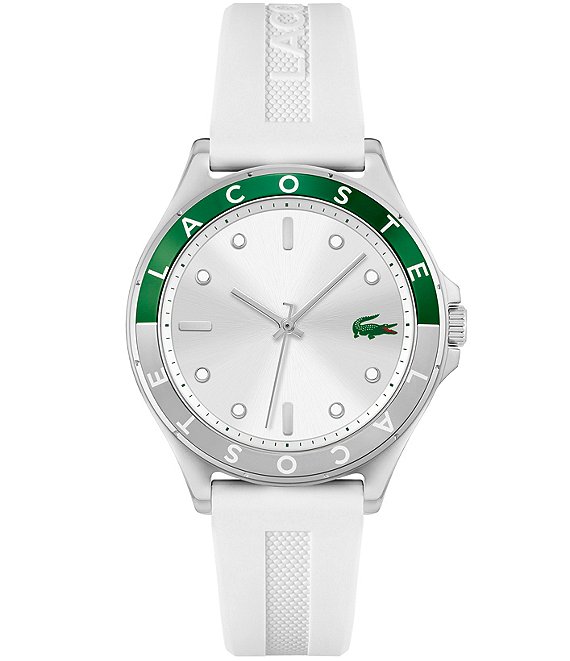 Color:White - Image 1 - Women's Swing Three-Hand White Silicone Strap Watch