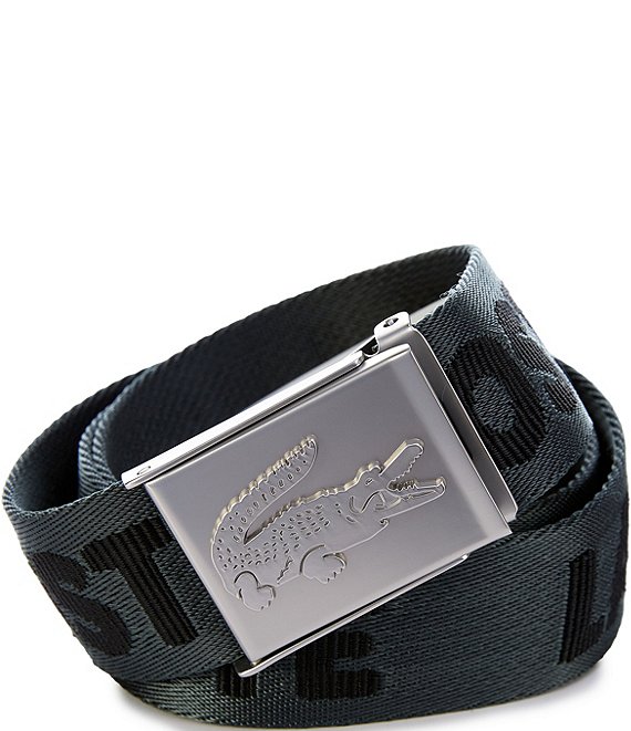 Lacoste Woven Strap Raw Edges 1.6#double; Belt