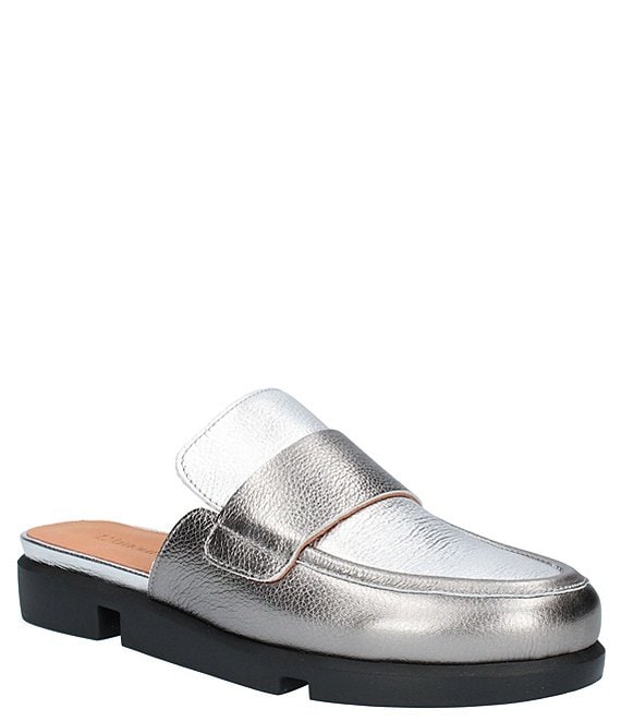 L'Amour Des Pieds Saccar Metallic Leather Loafer Mules | Dillard's