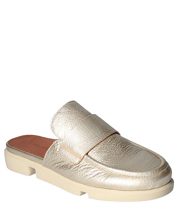 L'Amour Des Pieds Saccar Metallic Leather Loafer Mules | Dillard's